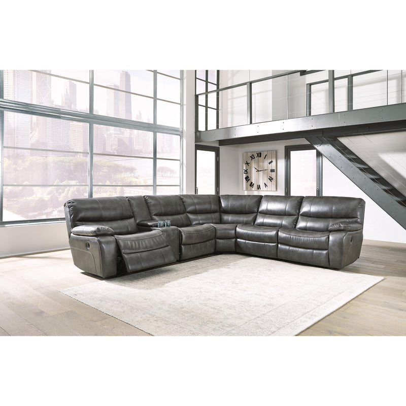 Signature Design by Ashley Mayall Power Reclining Leather Look 6 pc Sectional 6670258/6670257/6670219/6670277/6670246/6670262 IMAGE 3