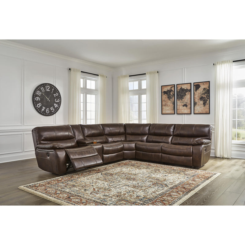 Signature Design by Ashley Mayall Power Reclining Leather Look 6 pc Sectional 6670358/6670357/6670319/6670377/6670346/6670362 IMAGE 3