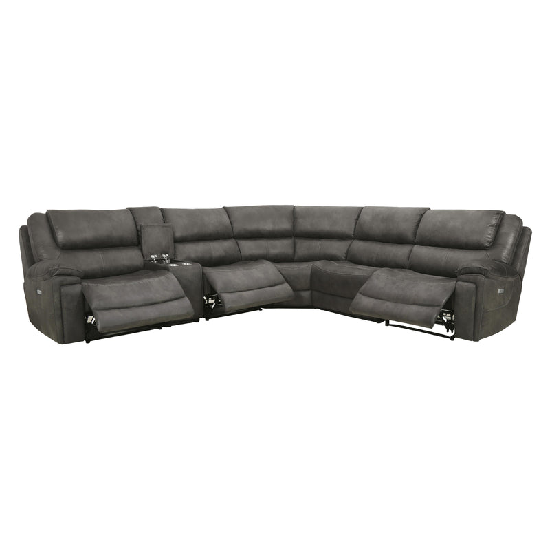 Signature Design by Ashley Wyerville Power Reclining Leather Look 6 pc Sectional 6920458/6920457/6920431/6920477/6920446/6920462 IMAGE 2