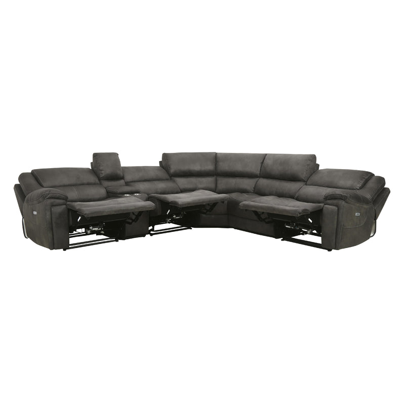 Signature Design by Ashley Wyerville Power Reclining Leather Look 6 pc Sectional 6920458/6920457/6920431/6920477/6920446/6920462 IMAGE 3