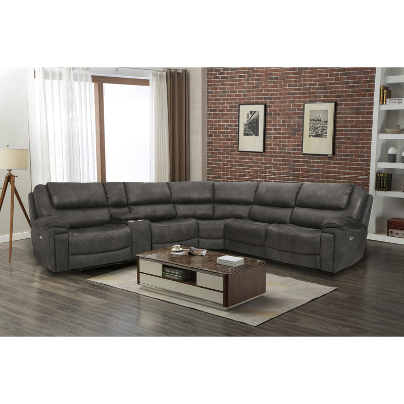 Signature Design by Ashley Wyerville Power Reclining Leather Look 6 pc Sectional 6920458/6920457/6920431/6920477/6920446/6920462 IMAGE 5