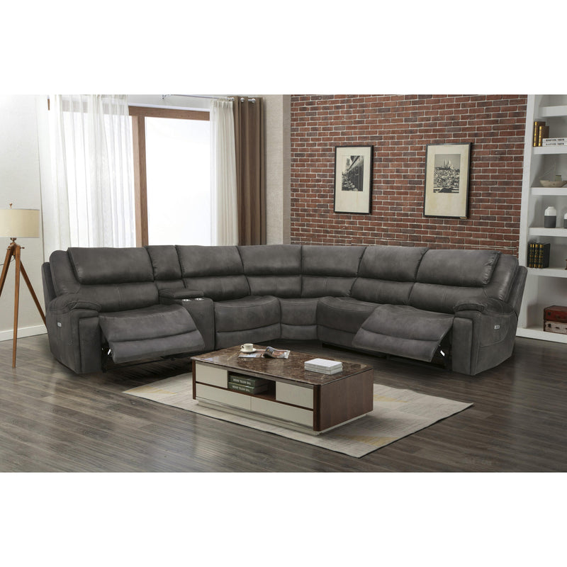 Signature Design by Ashley Wyerville Power Reclining Leather Look 6 pc Sectional 6920458/6920457/6920431/6920477/6920446/6920462 IMAGE 6