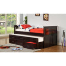  IFDC IF-314E Single/Single Captain Bed - Espresso IMAGE 1