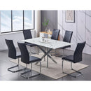 IFDC Dining Table with Glass Top and Pedestal Base T 1442 IMAGE 2