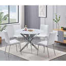 IFDC Round Dining Table with Glass Top and Pedestal Base T 1445 IMAGE 3