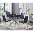 IFDC Round Dining Table with Glass Top and Pedestal Base T 1446 IMAGE 3