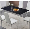 IFDC Dining Table with Glass Top T 5090 IMAGE 1