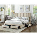 IFDC King Upholstered Platform Bed with Storage IF 5312 - 78 IMAGE 2