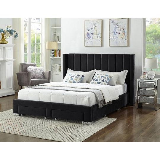 IFDC King Upholstered Platform Bed with Storage IF 5313 - 78 IMAGE 1