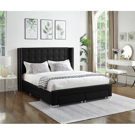 IFDC Full Upholstered Platform Bed with Storage IF 5329 - 54 IMAGE 1