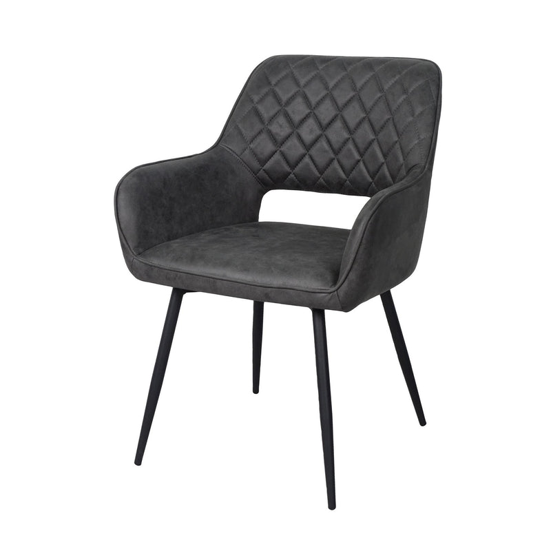 Corcoran Importation Dining Chair DC-1817-BL Leather Side Chair - Black IMAGE 4