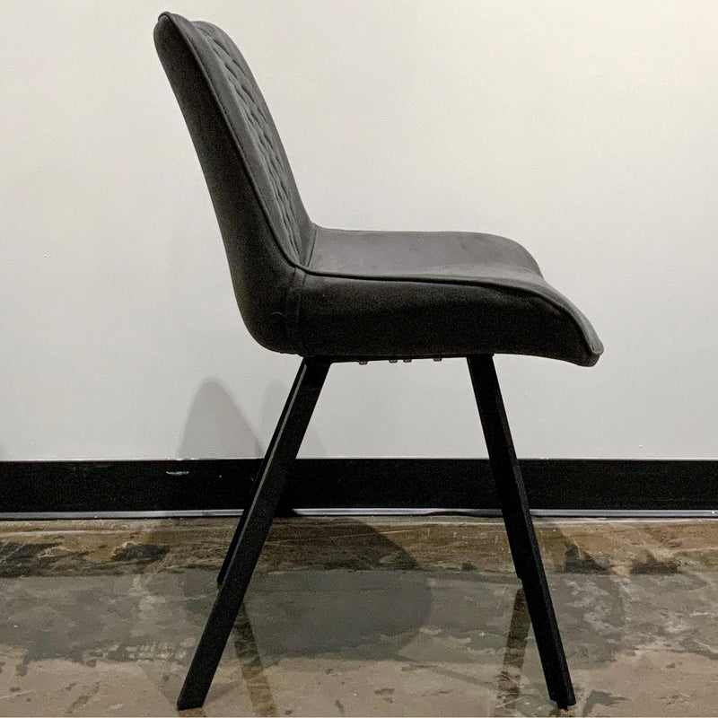 Corcoran Importation Dining Chair DF-1667-BL Leather Side Chair -Black IMAGE 3