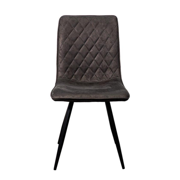 Corcoran Importation Dining Chair DF-1721-BL Leather Side Chair - Charcoal IMAGE 1