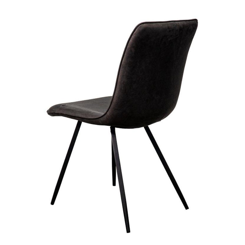 Corcoran Importation Dining Chair DF-1721-BL Leather Side Chair - Charcoal IMAGE 4
