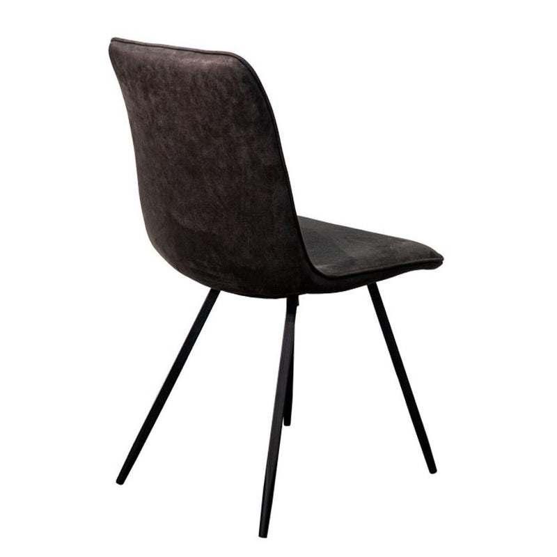 Corcoran Importation Dining Chair DF-1721-BL Leather Side Chair - Charcoal IMAGE 6