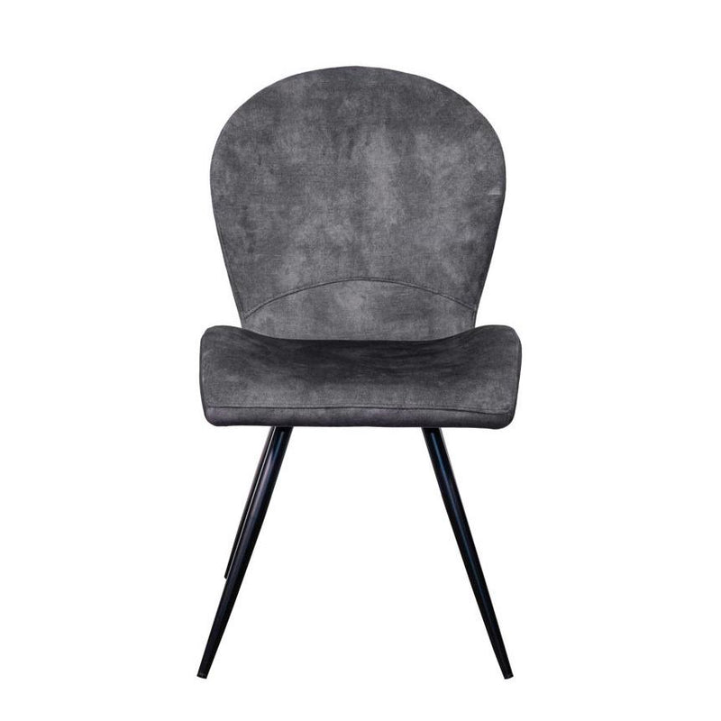 Corcoran Importation Dining Chair NH-6701-GR Leather Side Chair - Grey IMAGE 1