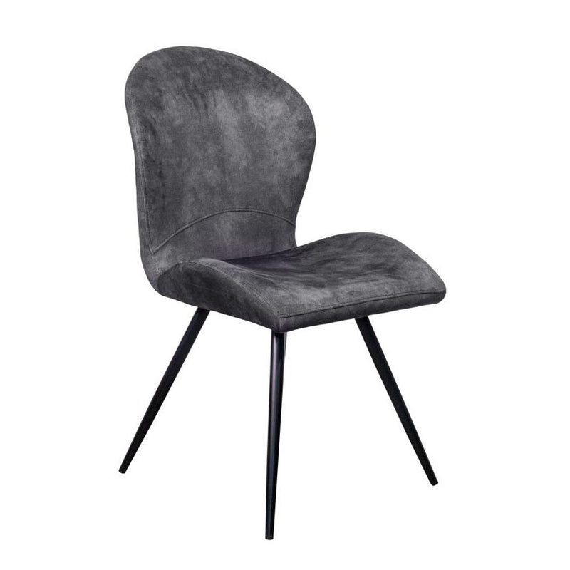 Corcoran Importation Dining Chair NH-6701-GR Leather Side Chair - Grey IMAGE 2