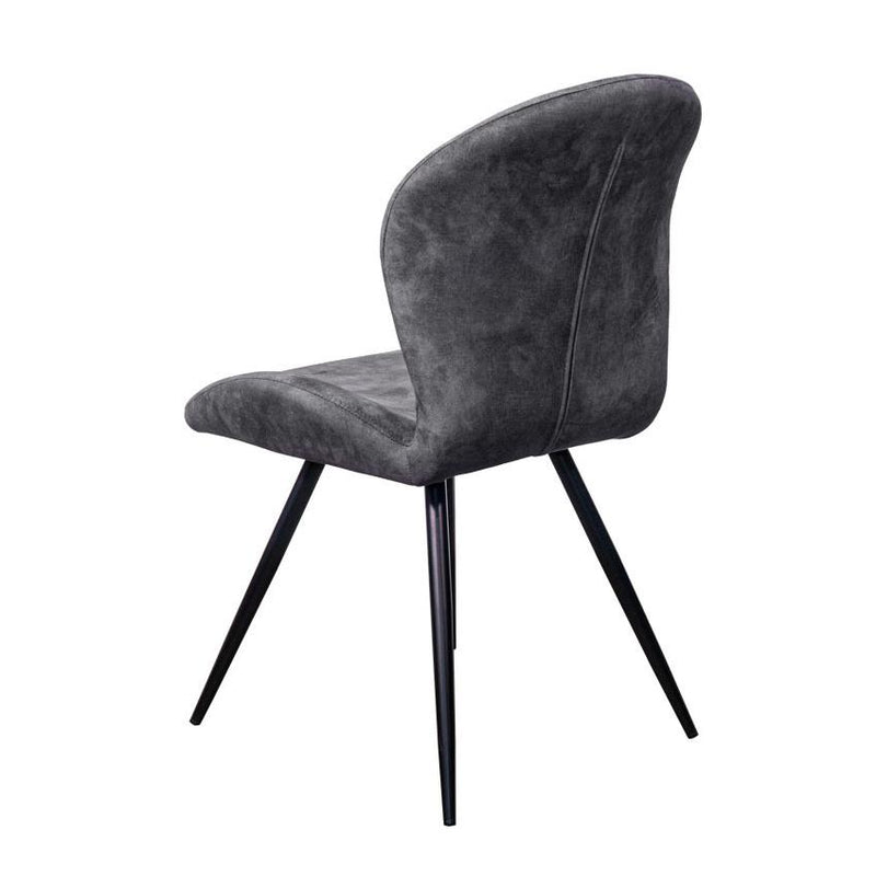 Corcoran Importation Dining Chair NH-6701-GR Leather Side Chair - Grey IMAGE 4