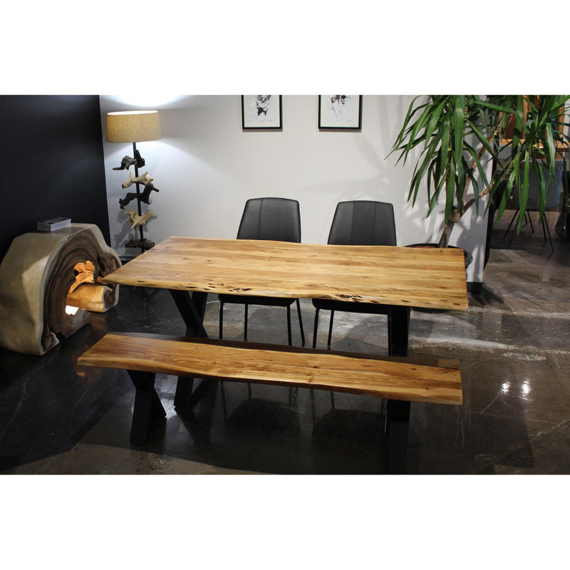 Corcoran Importation Zen Dining Table with Pedestal Base ZEN-13-BL IMAGE 10
