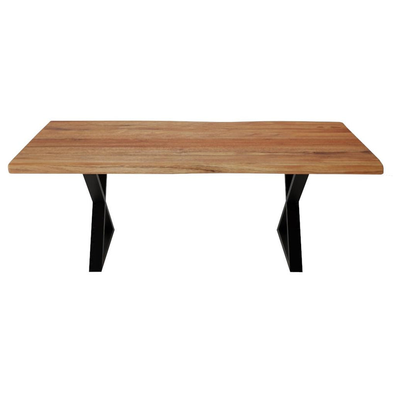 Corcoran Importation Zen Dining Table with Pedestal Base ZEN-84-A/ZL-BLX IMAGE 1