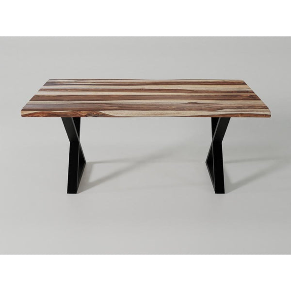 Corcoran Importation Zen Dining Table with Pedestal Base ZEN-72-SH/ZL-BLX IMAGE 1