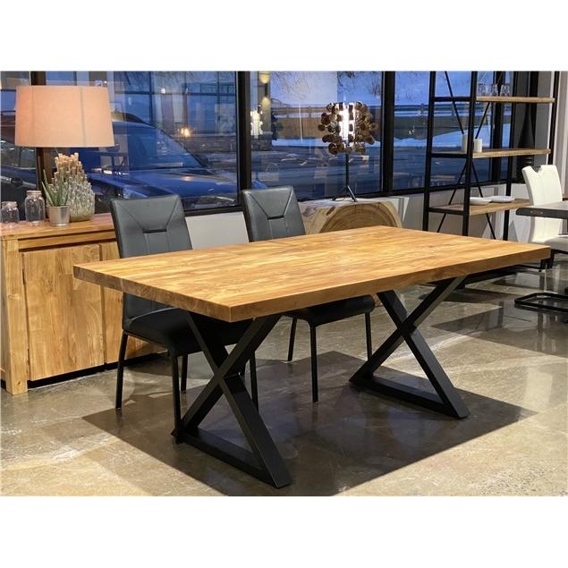 Corcoran Importation Zen Dining Table with Pedestal Base ZEN-72-SE/ZL-BLX IMAGE 2