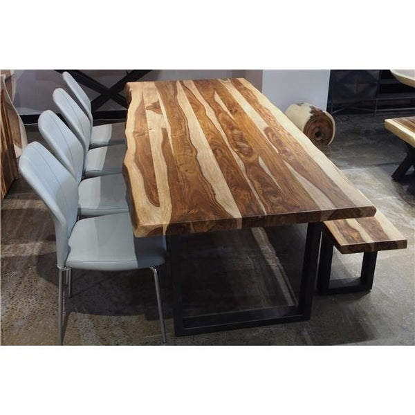 Corcoran Importation Zen Dining Table with Pedestal Base ZEN-96-SH/ZL-BLU IMAGE 1