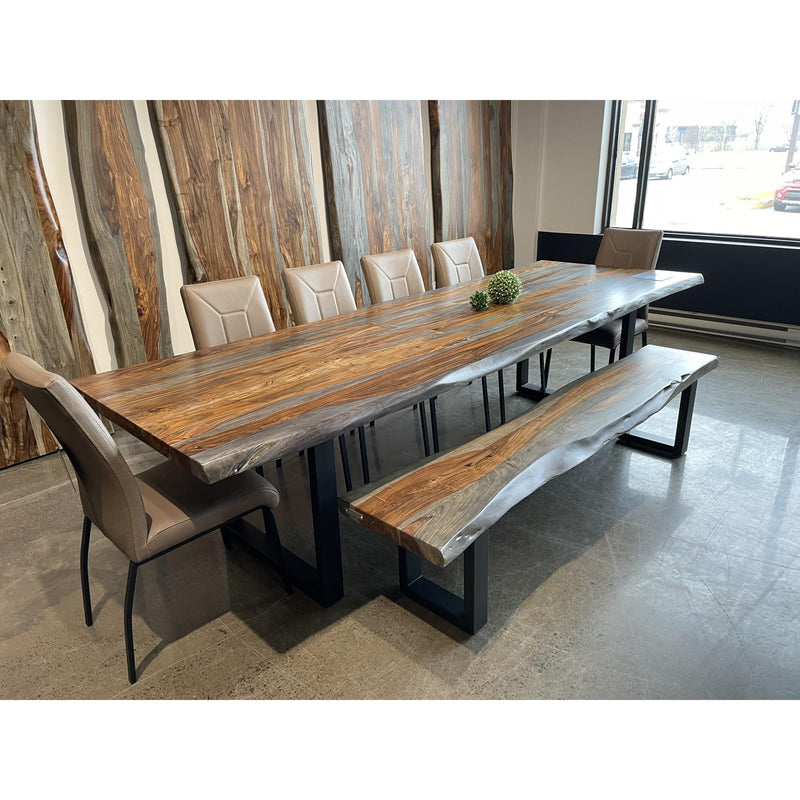 Corcoran Importation Zen Dining Table with Pedestal Base ZEN-108-SHG/ZL-BLU IMAGE 1