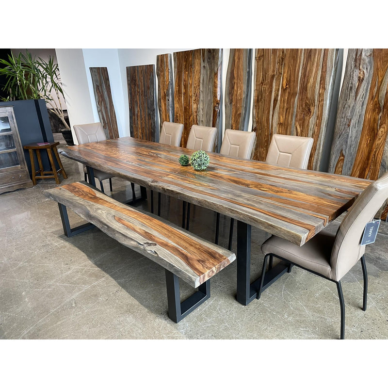 Corcoran Importation Zen Dining Table with Pedestal Base ZEN-108-SHG/ZL-BLU IMAGE 2