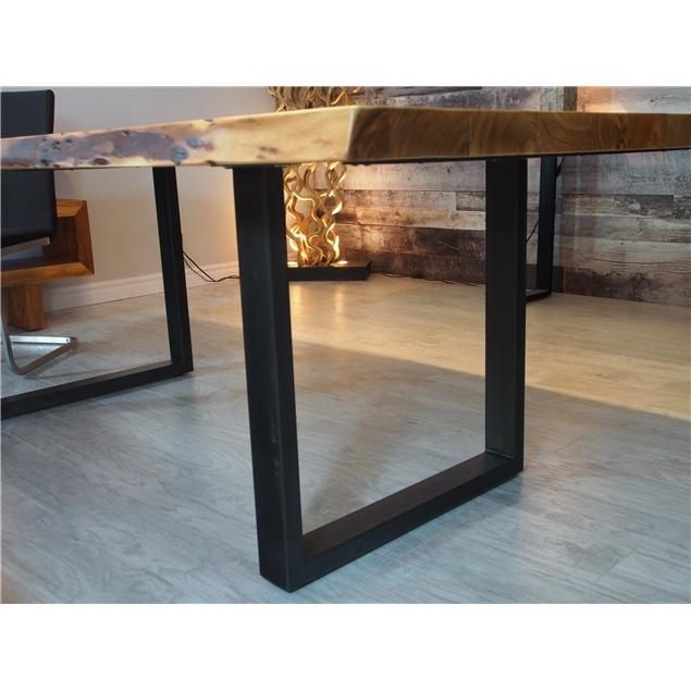 Corcoran Importation Zen Dining Table with Pedestal Base ZEN-108-SHG/ZL-BLU IMAGE 6