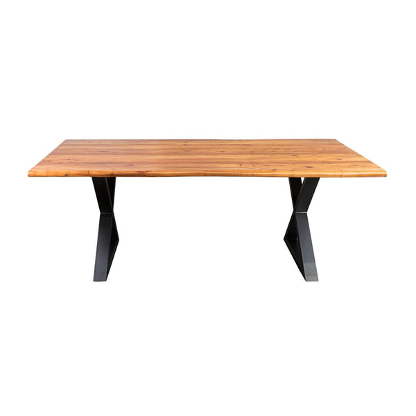 Corcoran Importation Zen Dining Table with Pedestal Base ZEN-22-A/ZL-BLX IMAGE 1