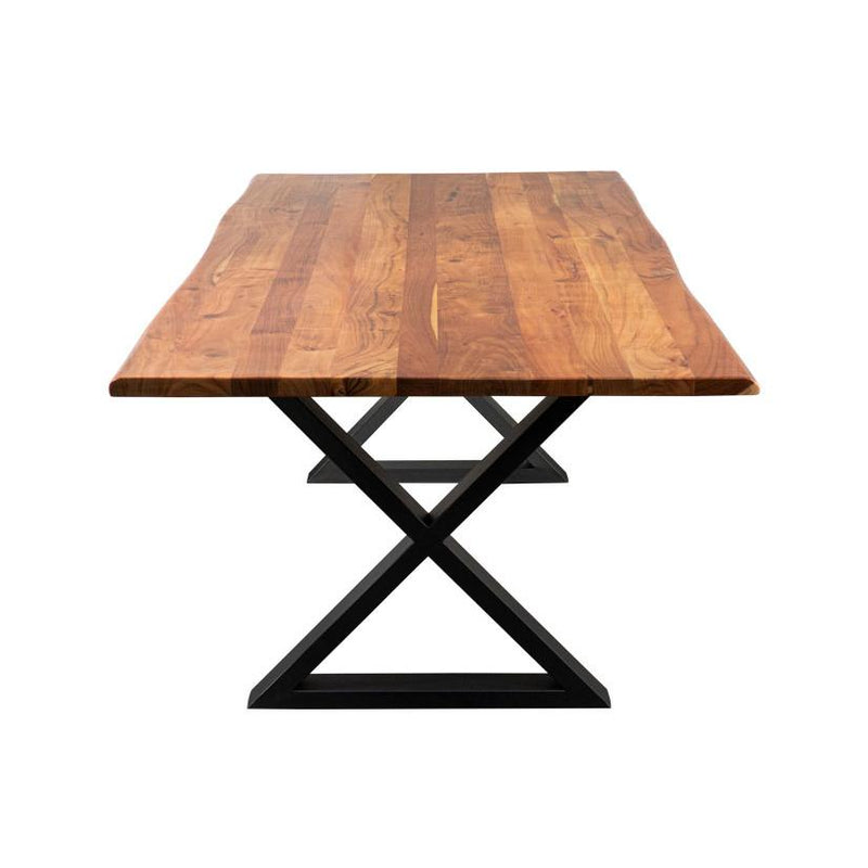 Corcoran Importation Zen Dining Table with Pedestal Base ZEN-22-A/ZL-BLX IMAGE 3