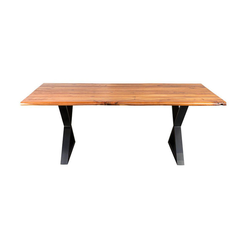 Corcoran Importation Zen Dining Table with Pedestal Base ZEN-22-A/ZL-BLX IMAGE 5