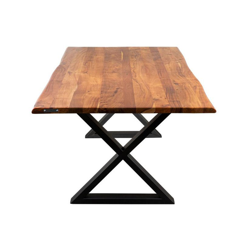 Corcoran Importation Zen Dining Table with Pedestal Base ZEN-22-A/ZL-BLX IMAGE 7