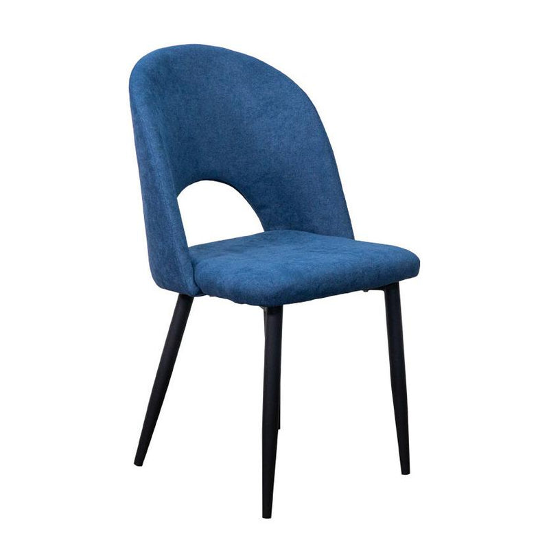 Corcoran Importation Dining Chair DF-1788-BLUE Leather Side Chair - Blue IMAGE 2