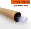 2-Pack Shower Door Bottom Seal, (1/4" x 36") Ultra Clear Shower Door Seal Strip, Stop Shower Leaks and Create A Water Barrier
