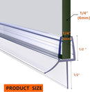 2-Pack Shower Door Bottom Seal, (1/4" x 36") Ultra Clear Shower Door Seal Strip, Stop Shower Leaks and Create A Water Barrier