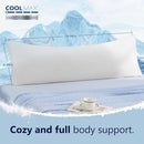 Yalamila Summer Full Body Pillow for Adults and Pregnancy - Cooling Long Pillow - with Zippered Breathable Removable Bamboo Cover - Body Pillows for Sleeping - 20"x54"