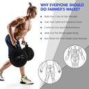 Yes4All Farmers Walk Handles. Set of 2 Farmer Walk Carry Handles with 660lbs Max Weight Capacity for Grip Strength & Body Building Workouts 63484