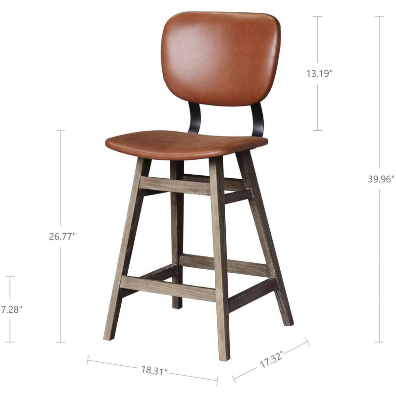 LH Imports Fraser Counter Height Stool SNH-18TB IMAGE 4