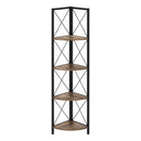 Monarch I 3646 60" Bookcase - Brown Reclaimed/Black IMAGE 1