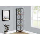Monarch I 3646 60" Bookcase - Brown Reclaimed/Black IMAGE 8
