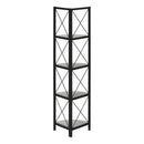 Monarch I 3647 60" Bookcase - Grey/Black IMAGE 3
