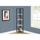 Monarch I 3651 60" Bookcase - White Marble/Black IMAGE 2