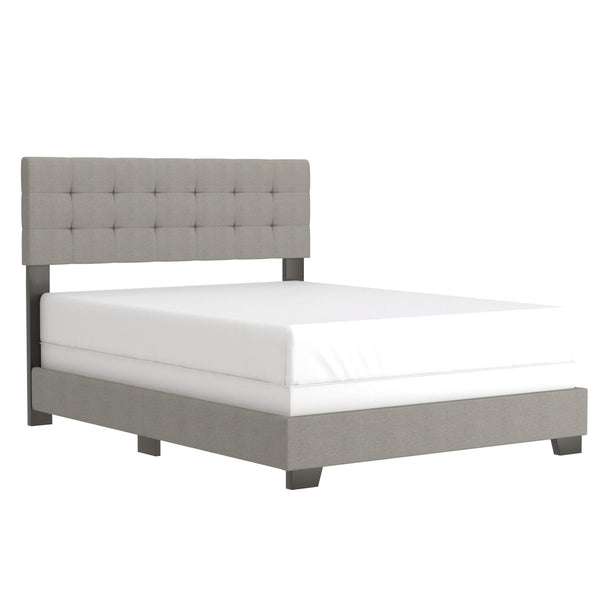 Worldwide Home Furnishings Exton 101-298Q-LGY 60" Queen Bed - Light Grey IMAGE 1