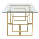 !nspire Eros 201-482GL Rectangular Dining Table - Gold IMAGE 4