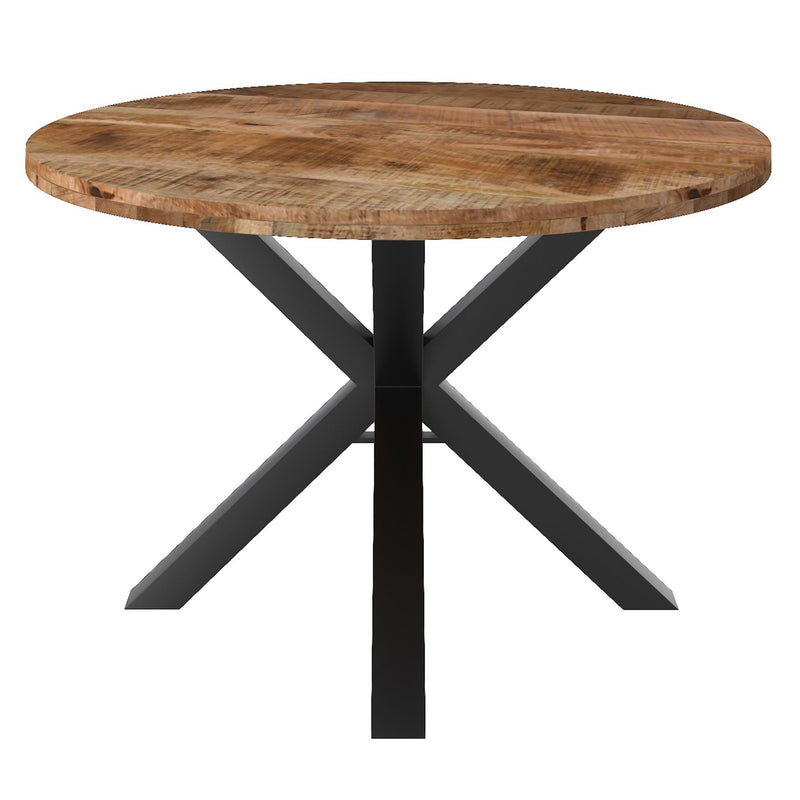 Worldwide Home Furnishings Arhan 201-580NT Round Dining Table - Natural and Black IMAGE 4