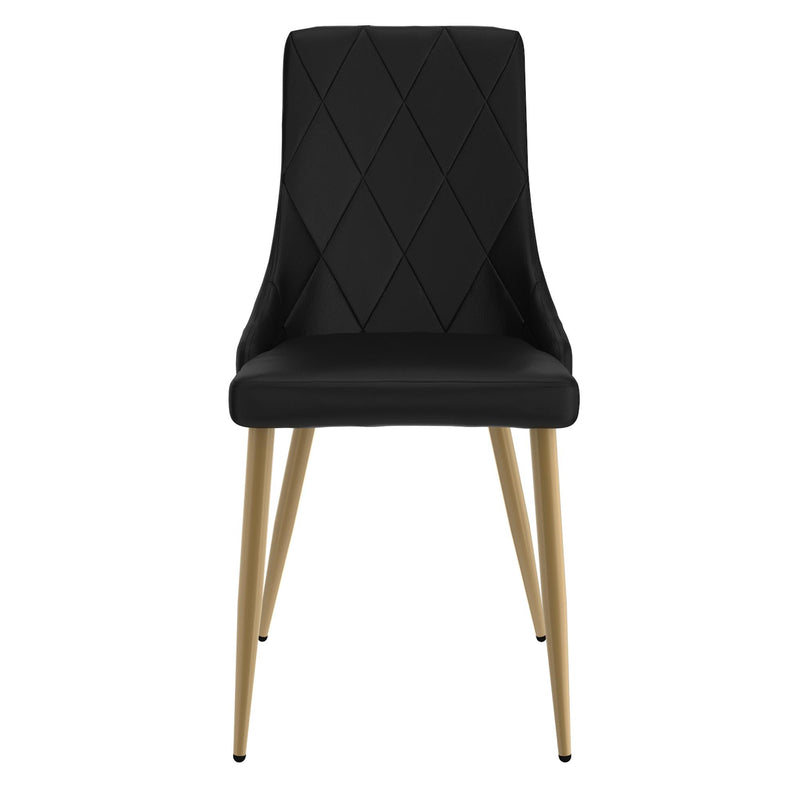 !nspire Antoine 202-573BK Dining Chair - Black and Aged Gold IMAGE 4