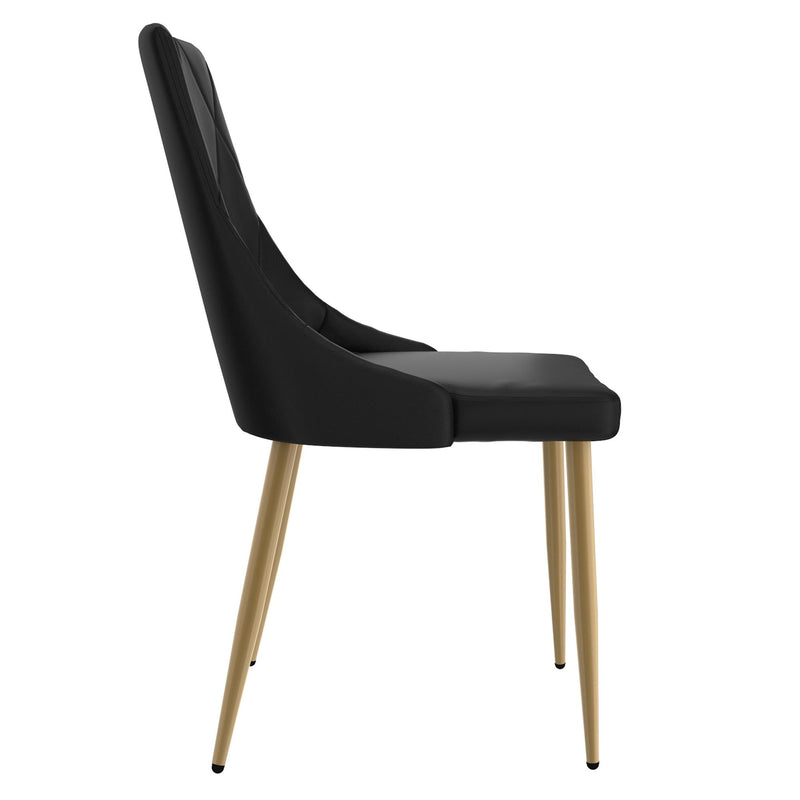 !nspire Antoine 202-573BK Dining Chair - Black and Aged Gold IMAGE 5