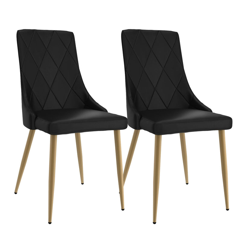 !nspire Antoine 202-573BK Dining Chair - Black and Aged Gold IMAGE 7